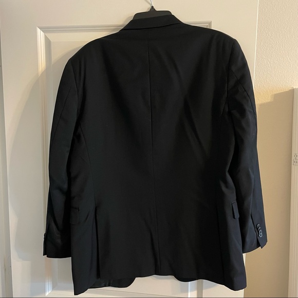 Tommy Hilfiger Mens Two Button Blazer Blue Lined Notch 41R FLAW Stain - Picture 4 of 13